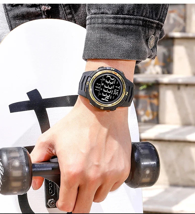 SANDA 6014 Military Sport Watch for Men Clock Digital Wristwatches Shockproof Countdown Waterproof Bracelet Relojes Para Hombre