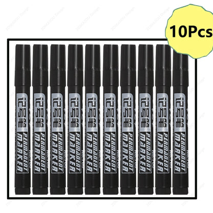 1-100Pcs Waterproof Oil-based Marker Pen Quick Dry Black Blue Red Ink Permanent for Metal Glass Stationery Art School Supply