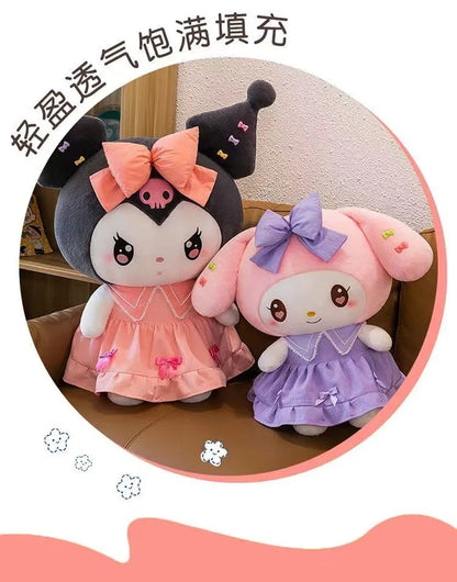 30cm Sanlio Purple Dress Kuromi Stuffed Plush Toy Cute Anime Surrounding Melody Plush Doll Gift for Girlfriend's Birthday