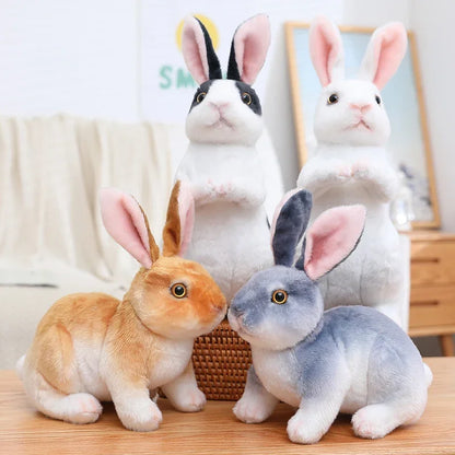 Huge Mini Simulated Animal Dog Rabbit Toys Cute Animal Soft Simulation Doll Easter Birthday Gift Kids Toy Bedroom Decor