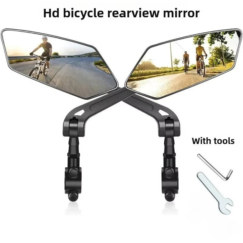 Bicycle Rear View Mirror Bike Cycling Clear Wide Range Back Sight Rearview Reflector Adjustable Handlebar Left Right Mirror