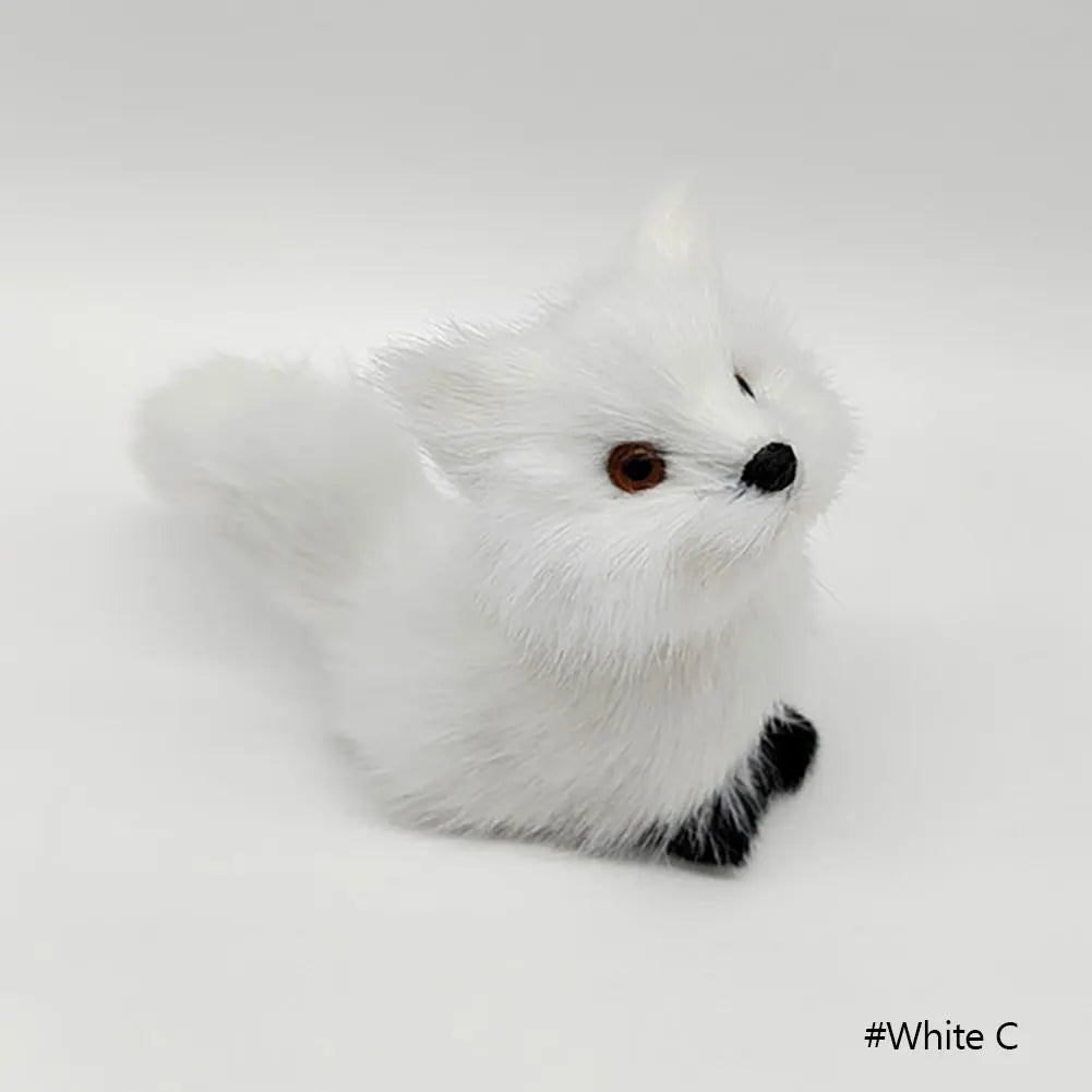 Mini Cat Rabbit Fox Owl Simulation Fur Model Plush Cats Action Figures Decor Gifts Imitation Animal Doll Home Decor Ornaments