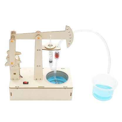 Kids STEM Toys DIY Pumping Unit Assembling Model Material Kits Water Pump Experiment Technology Toy Puzzle Painted Toys Gift