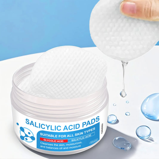 These dual-effect facial toner pads contain 4.5% AHA lactic acid and 0.45% BHA salicylic acid for exfoliation skincare