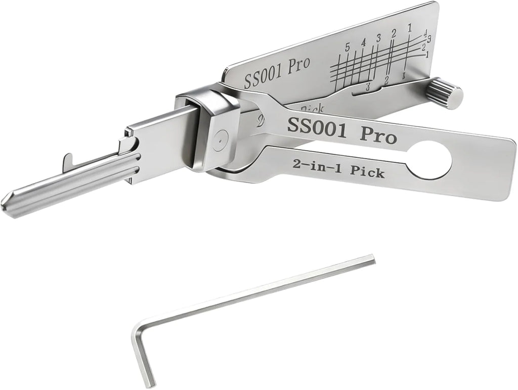 2-in-1 Stainless Steel Master Key Decoder Master Key Decoder S001 PRO for Access Doors and Various Shapes Lock Picks Kits