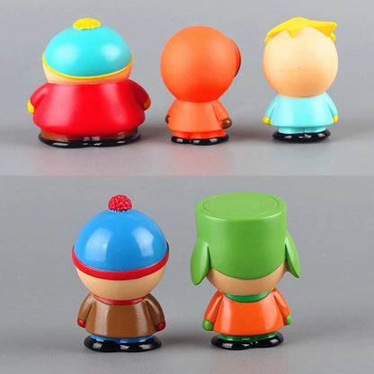 6cm 5-Piece southern Style Figure Set, Stan & Eric Character Toys, Creative Desktop Decor, Gift for Kids & Collectors