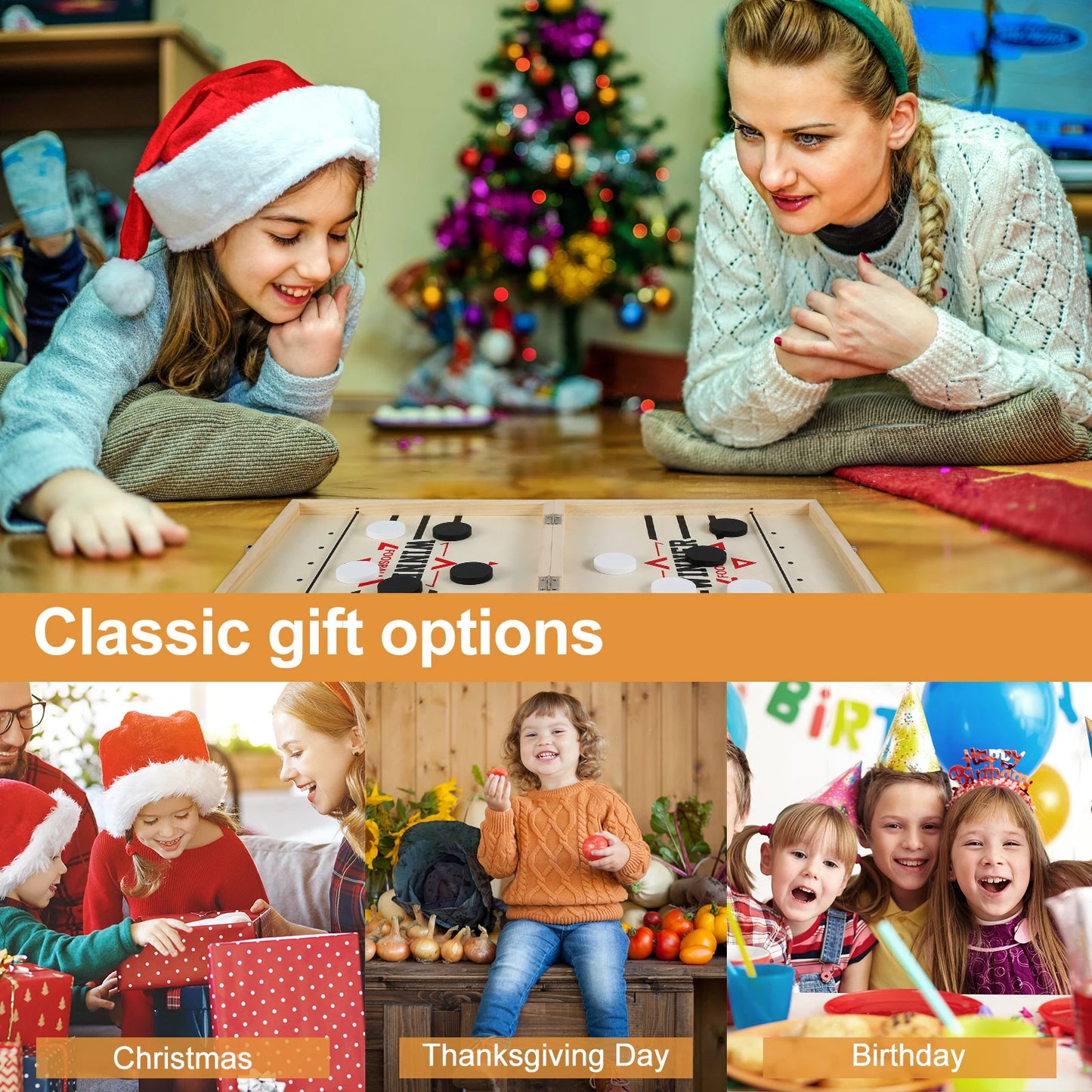 Foldable Foosball Winner Games Table Hockey Catapult Chess Parent-child Fast Sling Puck Board Party Toys For Children Adults