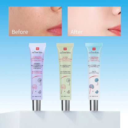 Centella Asiatica Brightening Concealer CC Cream Sunscreen Facial Pore Concealer Even Skin Tone Moisturizing Primer