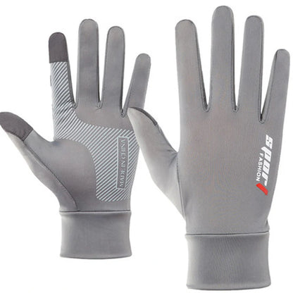 Summer Men Women Gloves Fitness Sports Fishing Cycling Ice Silk Breathable Elastic Sun Protection Touchscreen Driving Gloves