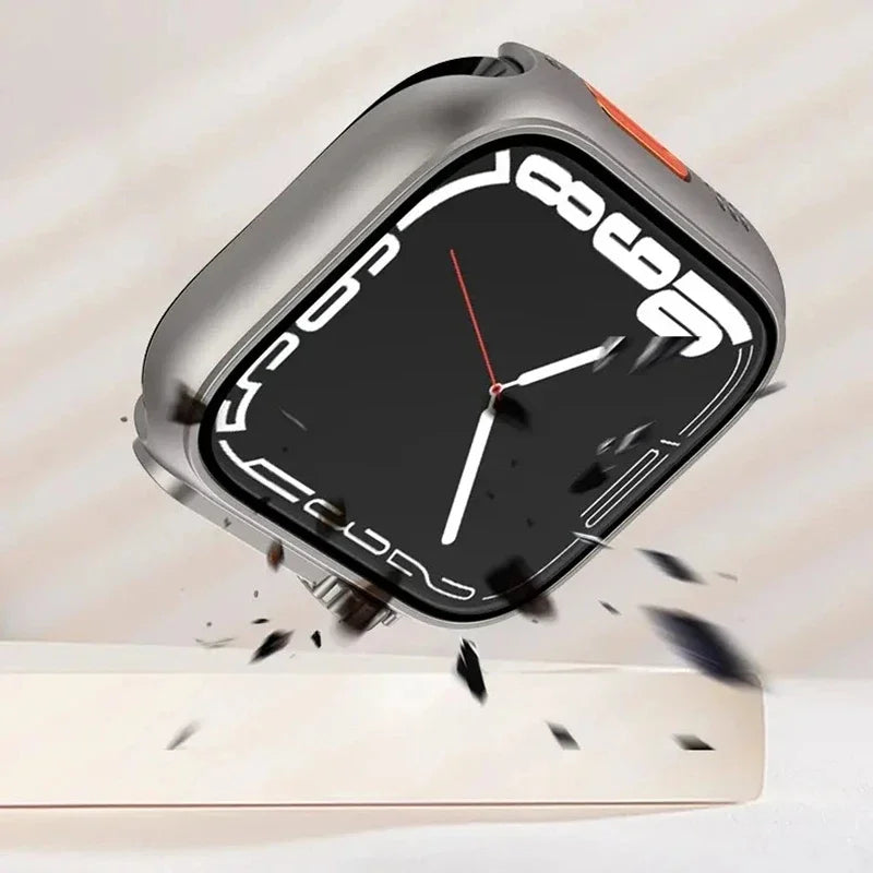 Glass+Case for Apple Watch 46mm 44mm 45mm 41mm 40mm 38mm 42mm Screen Protector Change Ultra Bumper iWatch Series 10 9 8 7 SE 6 5