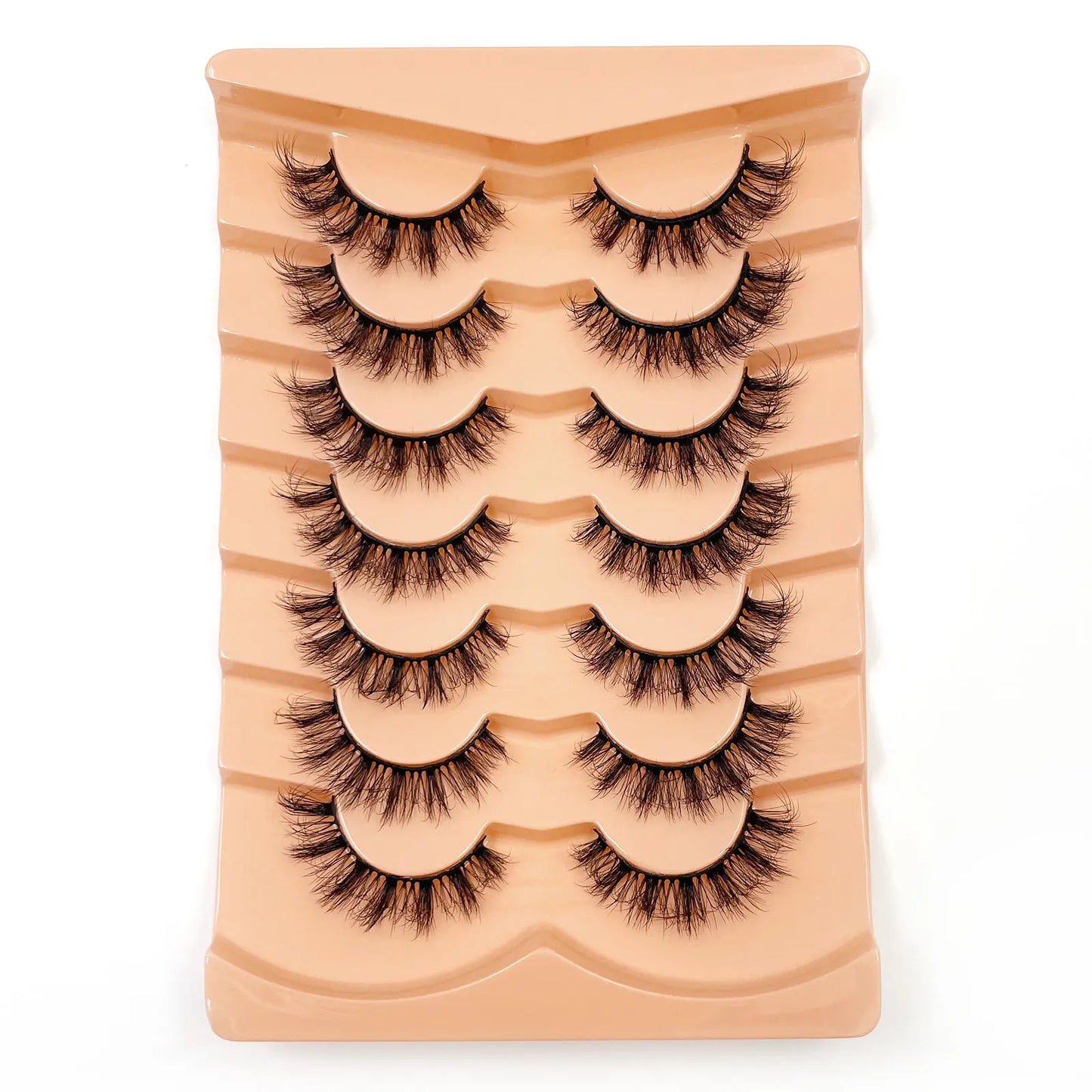 New 7 pairs of thick, 3D simulation mink fur fake eyelashesshort, dramatic fake eyelashes  wholesale full line fake eyelash make