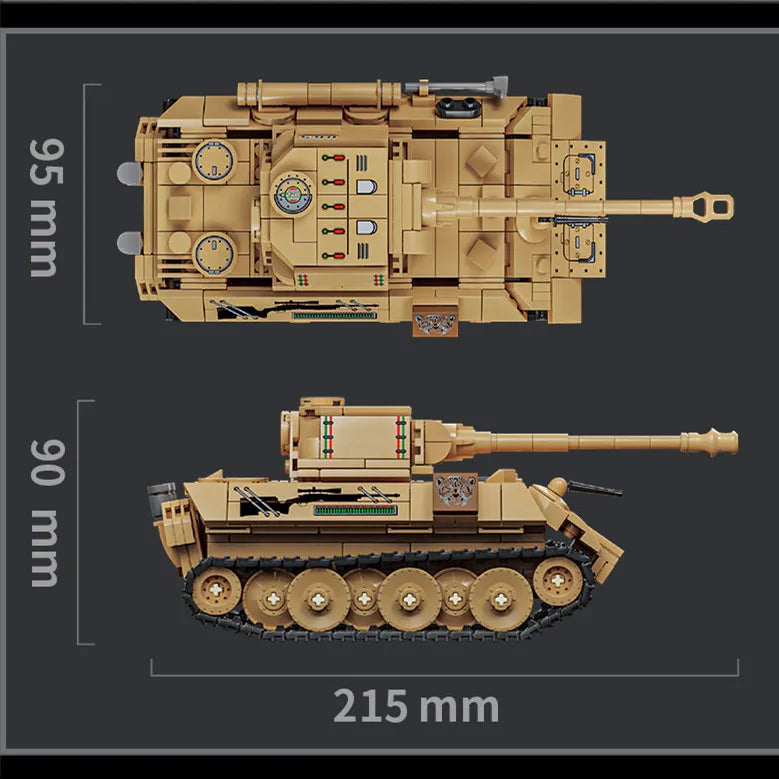 World War 2 WW2 Army Military Soldiers SWAT Half Tracked Armor Vehicle Trailer Assemble Building Blocks Bricks Children's Toys