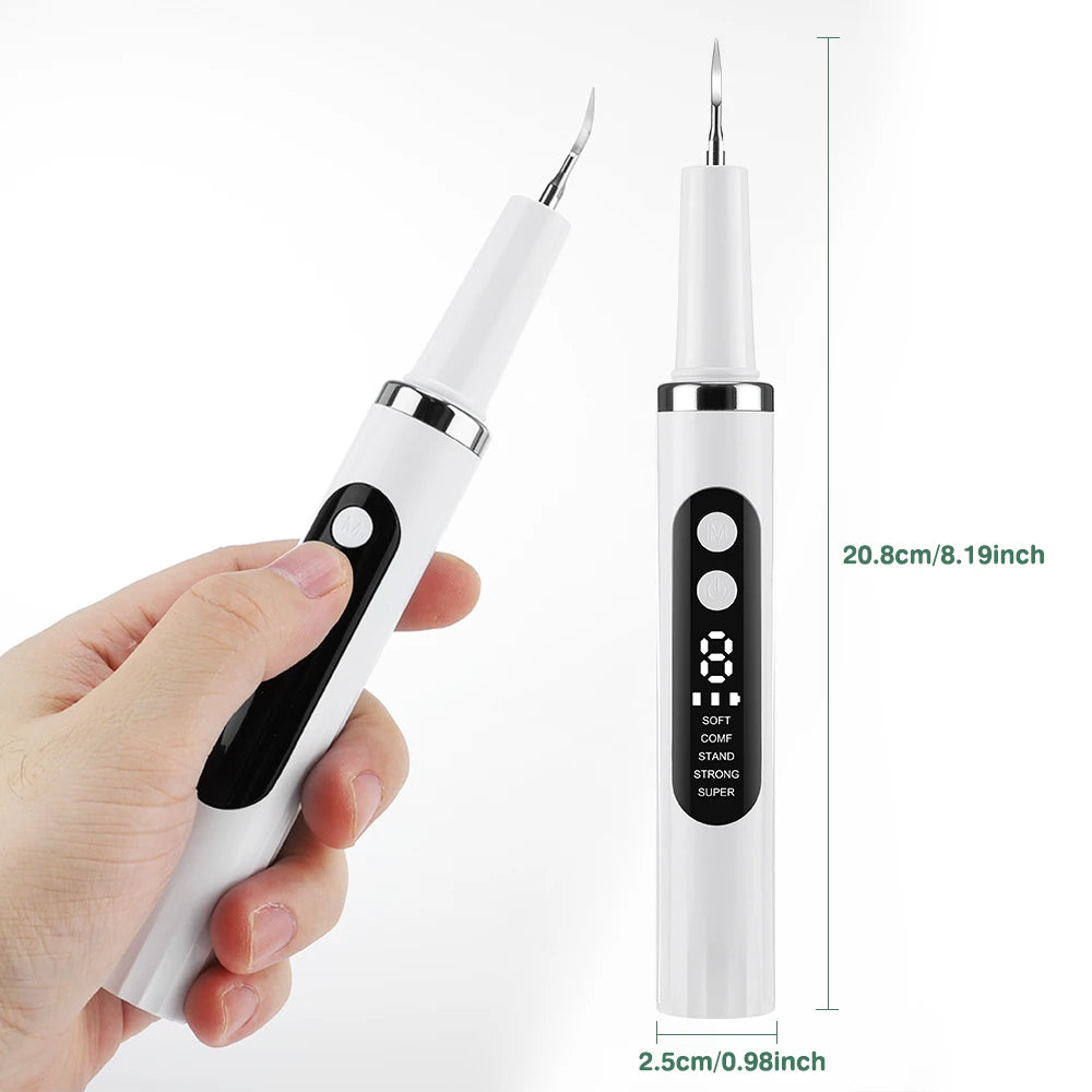 Intelligent Ultrasonic Dental Scaler Teeth Tartar Remover 5 Modes Electric LED Teeth Cleaner Tooth Stone Calculus Plaque Removal