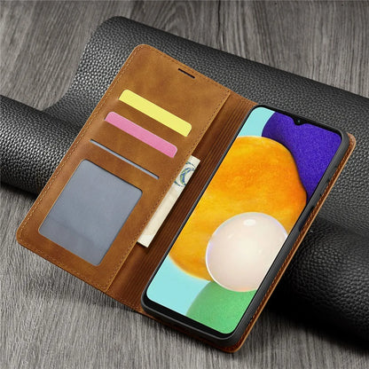 Leather Phone Case For Samsung S26 S25 edge S24 S23 FE S22 Ultra S21 S20 S10 Plus Note 20 10 9 Magntic Flip Card Wallet Cover