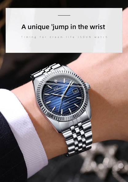 CHENXI 004D Men Quartz Watches Luxury Stainless Steel Waterproof Luminous Date Casual Wristwatch for Male