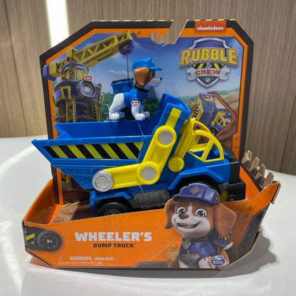100% Genuine Paw Patrol Rubble & Crew Toy Wheeler Mix Charger Action Figure Doll with Collectible Figures Kids Toy Birthday Gift
