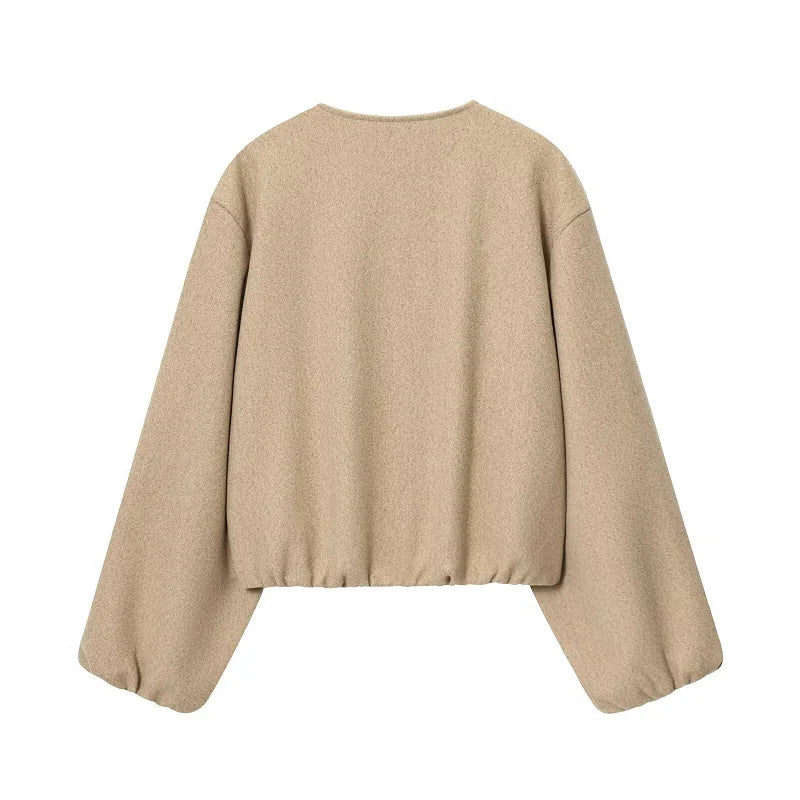 MUJER Red Zipper Bomber Jackets for Women Soft Cropped Jackets Woman 2025 Long Sleeve Woman's Sports Jacket New in Outerwears