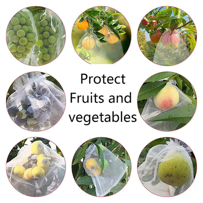 50Pcs Grapes Fruit Protection Bags Pest Control Anti-Bird Garden Netting Bags Mesh Agricultural Tree Garden Tool Bags
