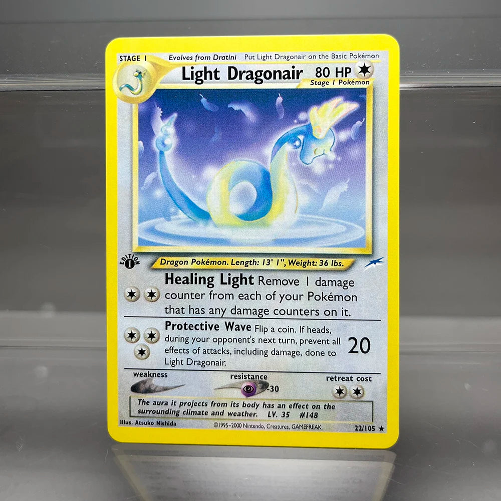 Neo Destiny Charizard PTCG Single Collection Card 1st Edition 1996 Tyranitar Gengar Card PKM Proxy Cards Toys Gifts
