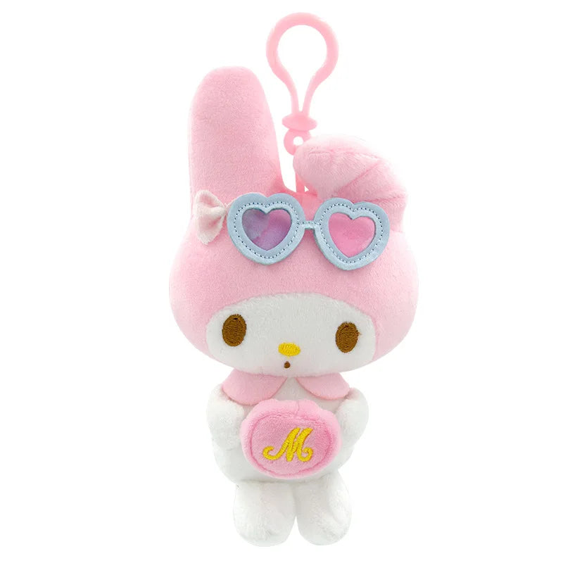 Genuine Sanrio Hangyodon Melody Kuromi Pendant Plush Toys Small Charms Sayuri Model Doll Stuffed Toys Girls Boys Birthday Gifts