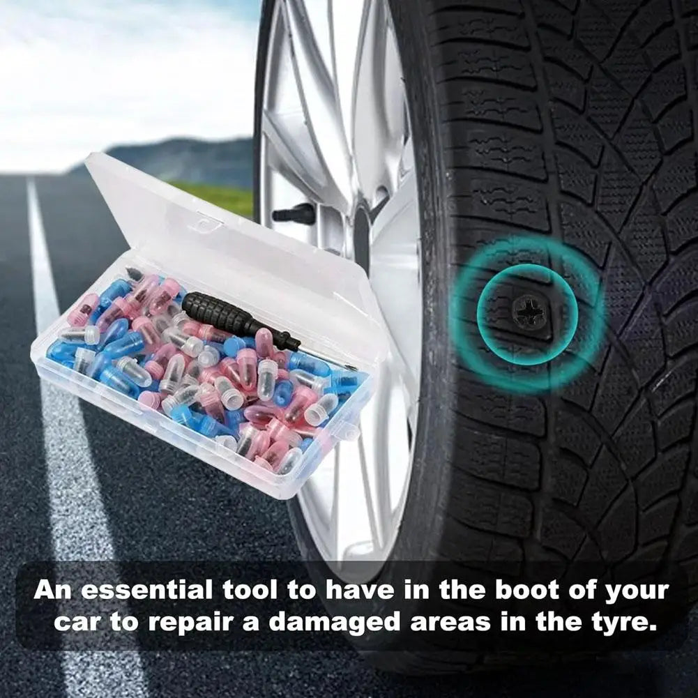 100pcs Tire Repair Screw with ScrewdriverFor Car Motorcycle Truck Universal Vacuum Tyre Repair Nails Tire set Car Accessories