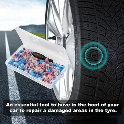 100pcs Tire Repair Screw with ScrewdriverFor Car Motorcycle Truck Universal Vacuum Tyre Repair Nails Tire set Car Accessories