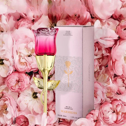 50ml Women’s Rose-Shaped Perfume Bottle Long-Lasting Floral Eau De Parfum with Romantic Scents Elegant Gift & Daily Fragrance