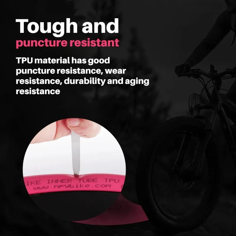 NPY Bike Inner Tube Anti Puncture 28G36G for Road Bikes 700C 23C 25C 28C 32C 35C Ultra-Light TPU Tube 45/65/85MM Presta Valves