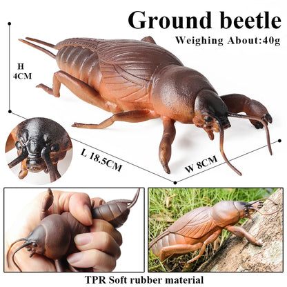 Oenux Insect Animal Wild Reptile Model Soft TPR Mantis Lizard Chameleon Housefly Gekko Action Figures Halloween Trick Kid Toy