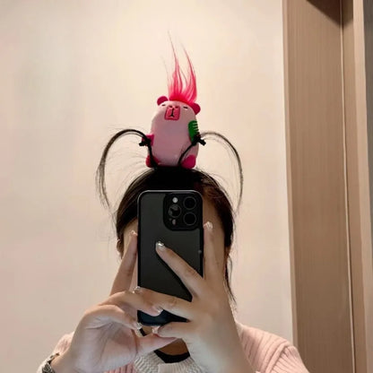 Ratatouille Mouse Head Hairband Capybara Funny Plush Hair Hoop Halloween Decor Capibara Women Hair Band Makeup Headdress Hairpin