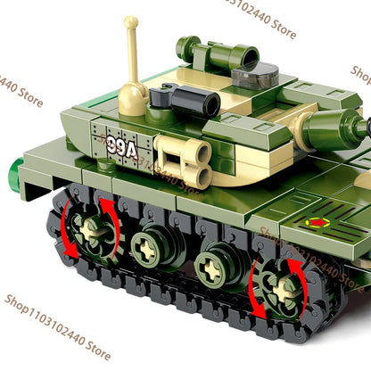 WW2 King Tiger Heavy Tank Building Blocks - DIY Military Model Kit , Educational Toy Gift for Kids