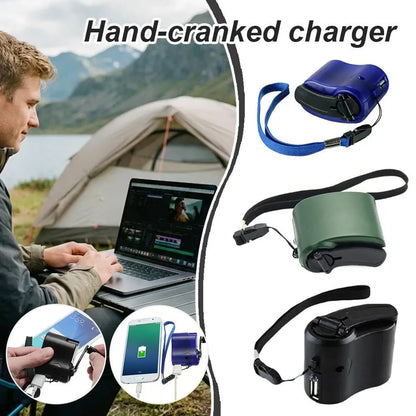 EDC Hand Crank USB Emergency Charger Manual Power Generator Outdoor Survival Tool For Camping Hiking Travel Hand Powered Charger