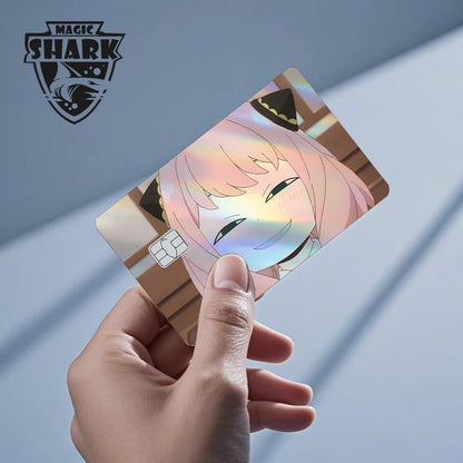 Maigc Shark Gold Dollar Money Cartoon Meme Reflective Sticker Film Cover for Debit Bank Credit Card Small Large Chip