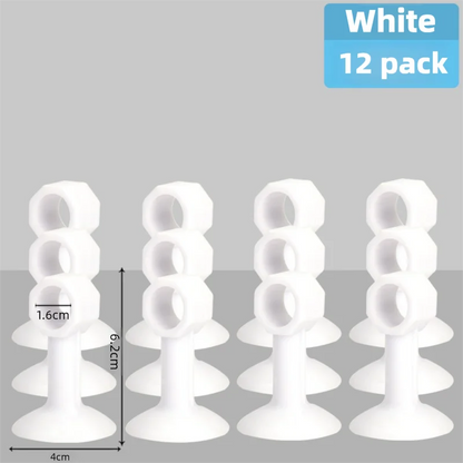 12 pcs Suitable For Door Handles Silicone Door Stop No Need To Punch Holes Anti-collision Doorstop Anti-collision Artifact Easy