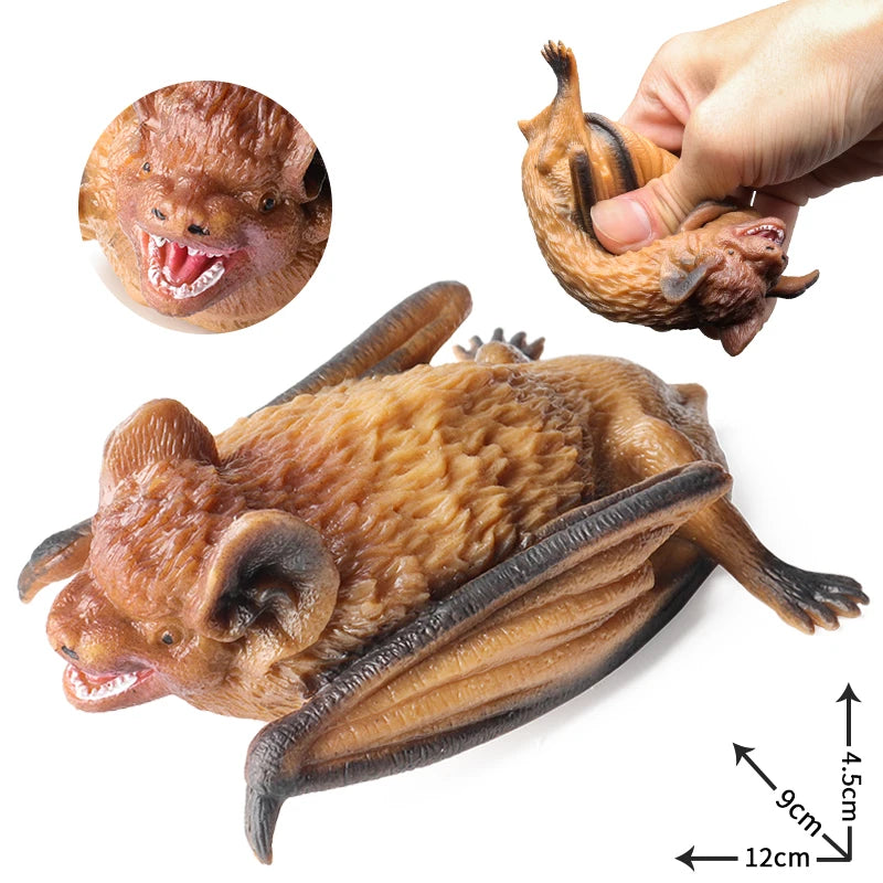 Oenux Insect Animal Wild Reptile Model Soft TPR Mantis Lizard Chameleon Housefly Gekko Action Figures Halloween Trick Kid Toy