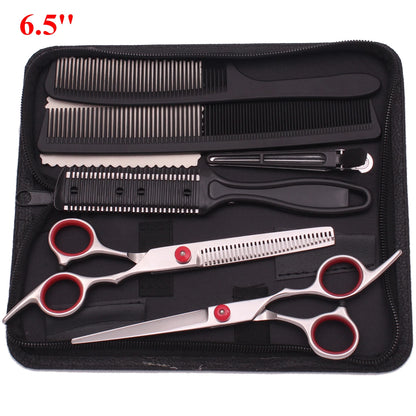 6.5'' Professional Hair Scissors Set Comb Razor Thinning Cutting Shears Hairdressing Salon Barber Home Japan Steel Dropshipping