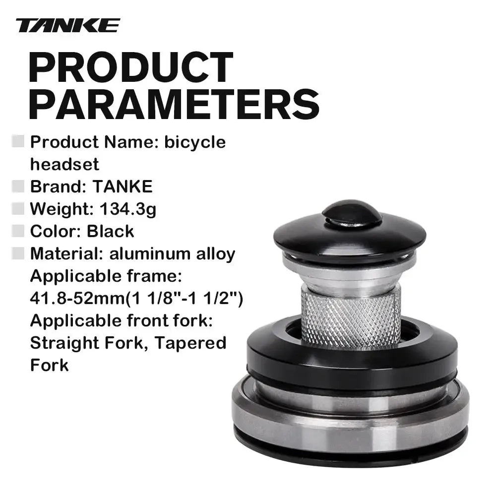 TANKE-MTB Bowl Group, Mountain Bike Aluminum Alloy Headset,Tapered Straight Fork Bearing,44-44mm/52/55/56mm,11/8 ",11/2",28.6mm