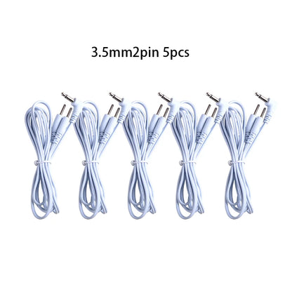 3.5mm Plug 2Pins & 4Pins  for Tens Body Slimming Massager Muscle Stimulation For 2way 4way Type Electrode Cable Line Wire