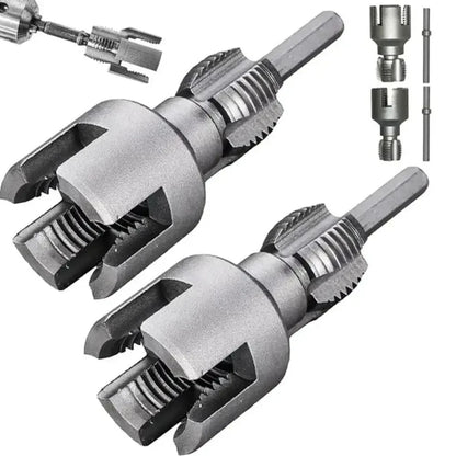 Pipe Thread Cutting Tool Integrated Internal & External Pipe Threading Tool Electric Drill Compatible PVC Pipe Threader Kit