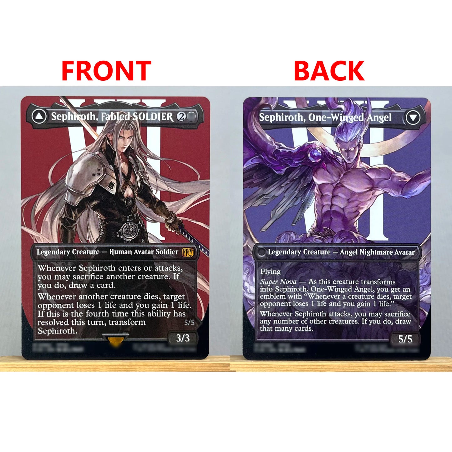 FIN HOLO14-Ⅰ01 Tcg proxy magical cards Vivi Ornitier Sephiroth, Fabled SOLDIER Summon Bahamut Cloud, Midgar Mercenary gathering