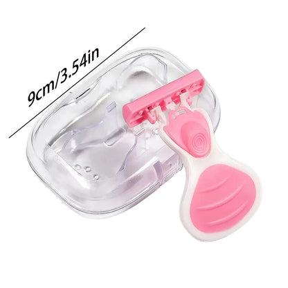 6-layer Portable Women Razor for Travel Face Leg Bikini Body Hair Shaving With Protective Net Blade Lady Manual Shaver Set