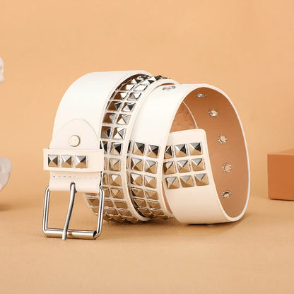 Trend Rivet Belt Heavy Metal Belt Men Women Punk Nightclub Rock Style Belt Jeans Belt Y2K Belt Fashion Decoration Women' Belt