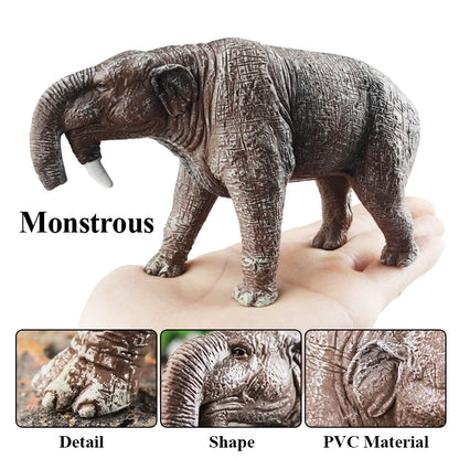 Oenux Prehistoric Wild Animals Simulation Armadillo Doedicurus Sabretooth Model Action Figures PVC Collection Toy For Kid Gift