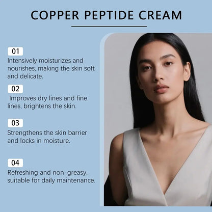 50g Copper Peptide Cream for Face, Daily Moisturizer Face Cream for Fine Lines &Wrinkle, Firming Skin Elasticity Korean Skincare