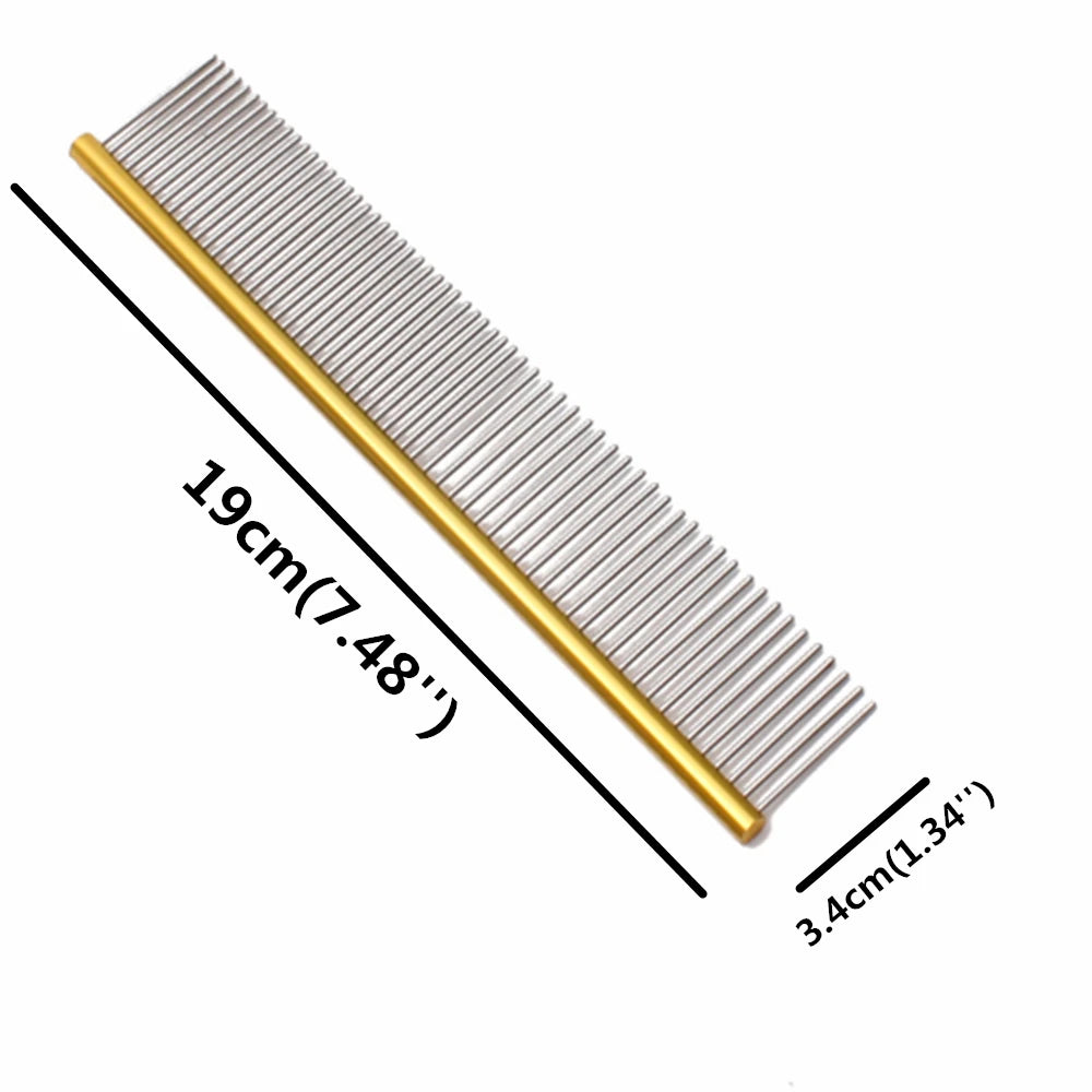 Pet Grooming Combs Aluminum Alloy Brush For Dogs Boundary Knot Massage Tools Professional Salon Cat Hair Cleaning Crescent 7900#