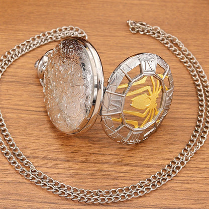 Fashion New Vintage Relief Carved And Hollowed Out Roman  Flip Style Pocket Watch On Chain Pendant Clock Chain Mens Women
