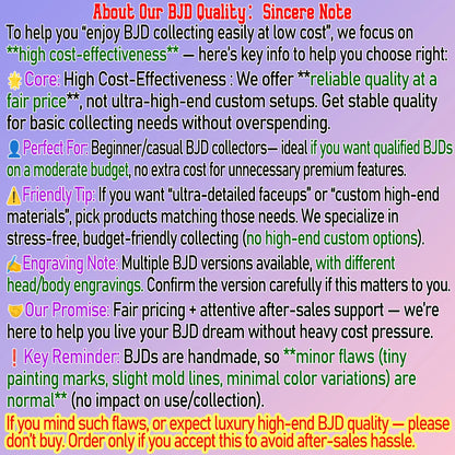 Multi-Joint BJD Model, 1/6 Scale 12-Joint, Changeable Makeup Premium Craft (no clothing)
