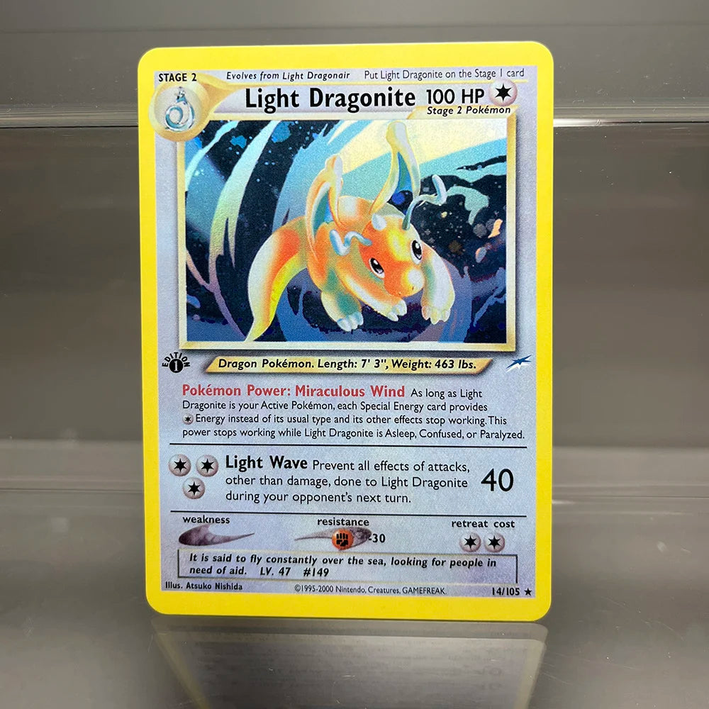 Neo Destiny Charizard PTCG Single Collection Card 1st Edition 1996 Tyranitar Gengar Card PKM Proxy Cards Toys Gifts