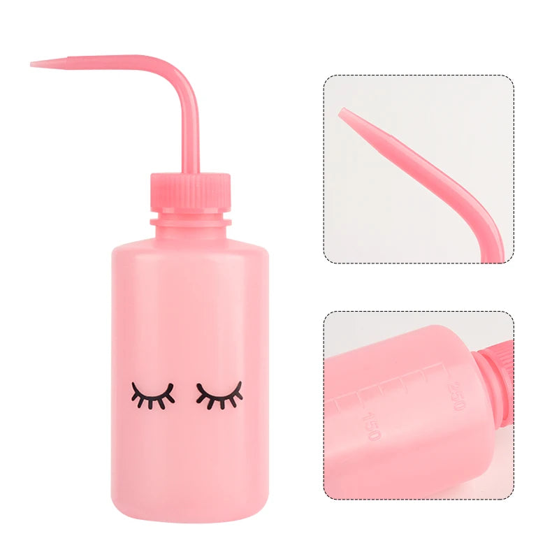 250ml Lash Logo Falsh Eyelash Cleaning Bottle Curved Spout Cleaner Watering Can Eyebrow Remover Washing Bottle Makeup Tools