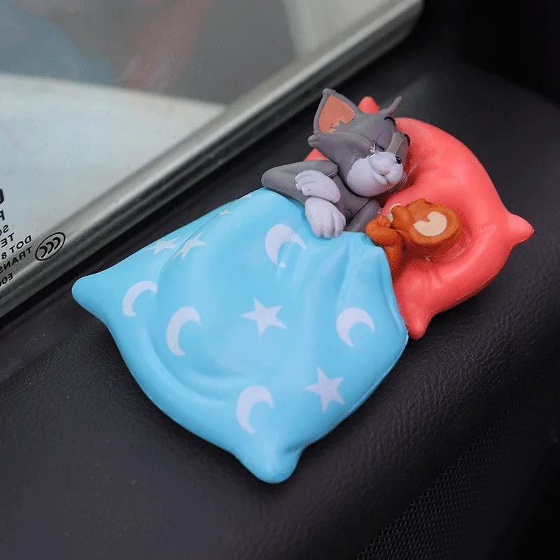 Car Dashboard Decor Interior with Adhesive Pads for Dashboard Desktop Ornament Classic Cartoon Figure Collection Car Accessories